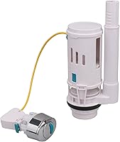 Vista 1 de Kit de reemplazo de válvula de llenado de retrete con válvula de drenaje doble separada para inodoro blanco con junta