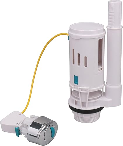 Kit de reemplazo de válvula de llenado de retrete con válvula de drenaje doble separada para inodoro blanco con junta