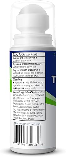 Miniatura 3 de Theraworx Alivio para calambres musculares Roll-On Espasmo muscular de acción rápida, dolor de piernas con sulfato de magnesio - 2.5 oz - 2 unidades