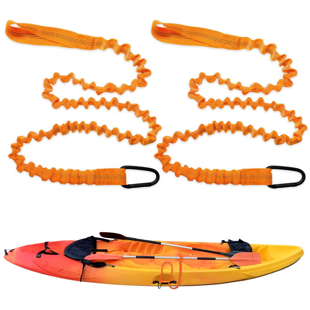 mizikuu 2 Kayak Paddle Leash, Surfboard Leash, Kayak Paddle Lead with Adjustable Belt Buckle and Hooks, Kayaking Accessories for Canoeing Boating Surfing