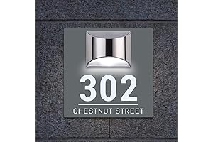 Personalized Solar-Powered LED House Sign