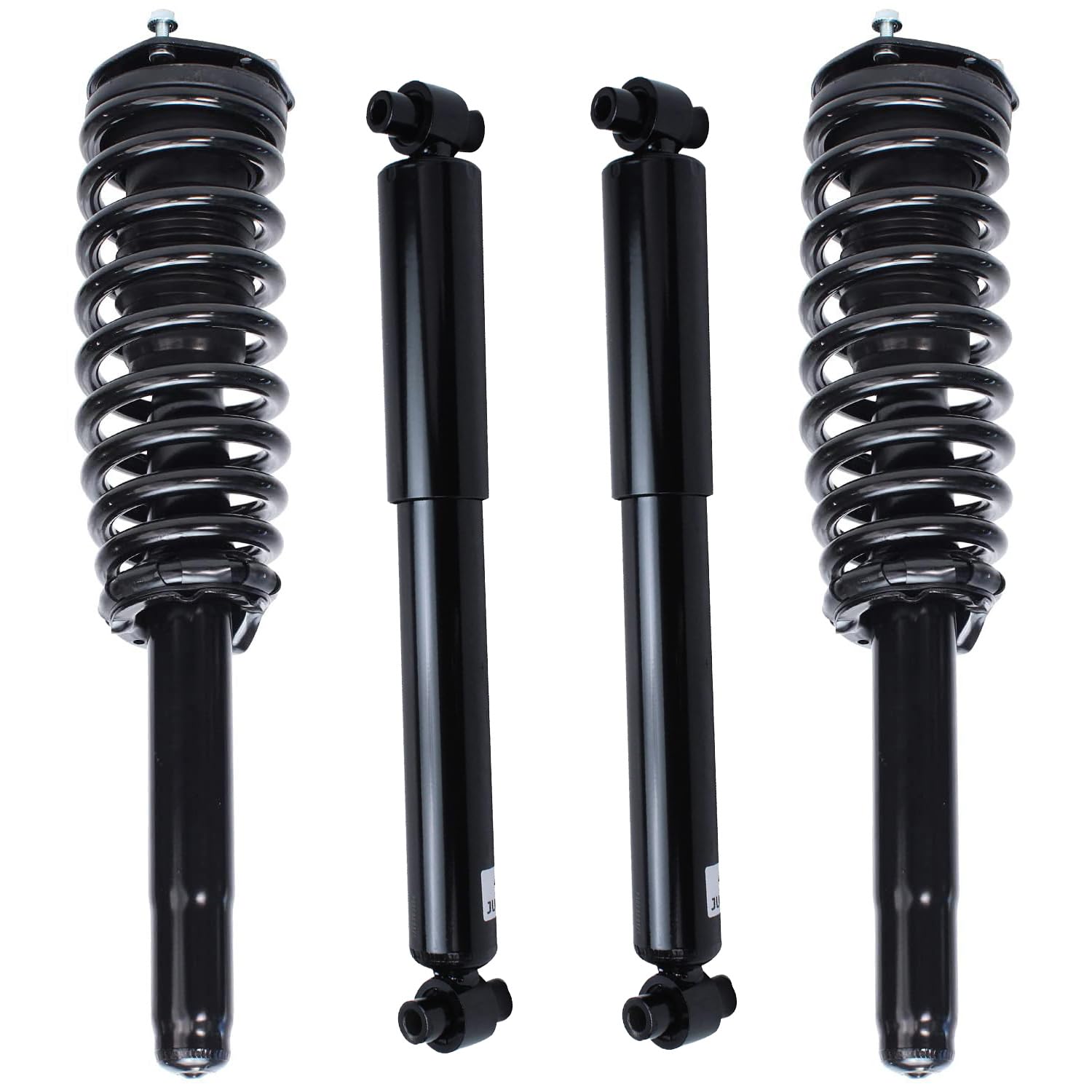 Detroit Axle - 4pc Struts Shocks for 2010-2012 Ford Fusion Lincoln MKZ 10-11 Mercury Milan Complete 2 Front Struts with Coil Spring 2 Rear Shock Absorbers Replacement Ready Strut Assembly