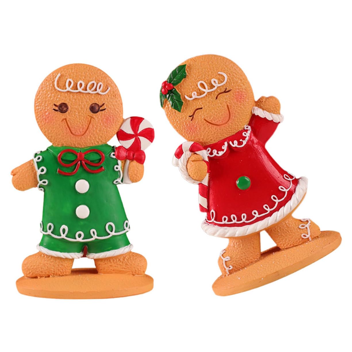 UKCOCO 2piezas Adorno Navideño de Hombre de Jengibre Decoración de Mesa para Festivales de Miniatura para Ventana de Cocina o Escritorio Lindo Obsequio de Vacaciones