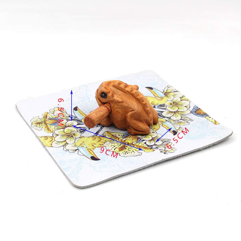 Amazon | Kingsie カエル 木製 縁起物 ギロ 打楽器 楽器 音が出る