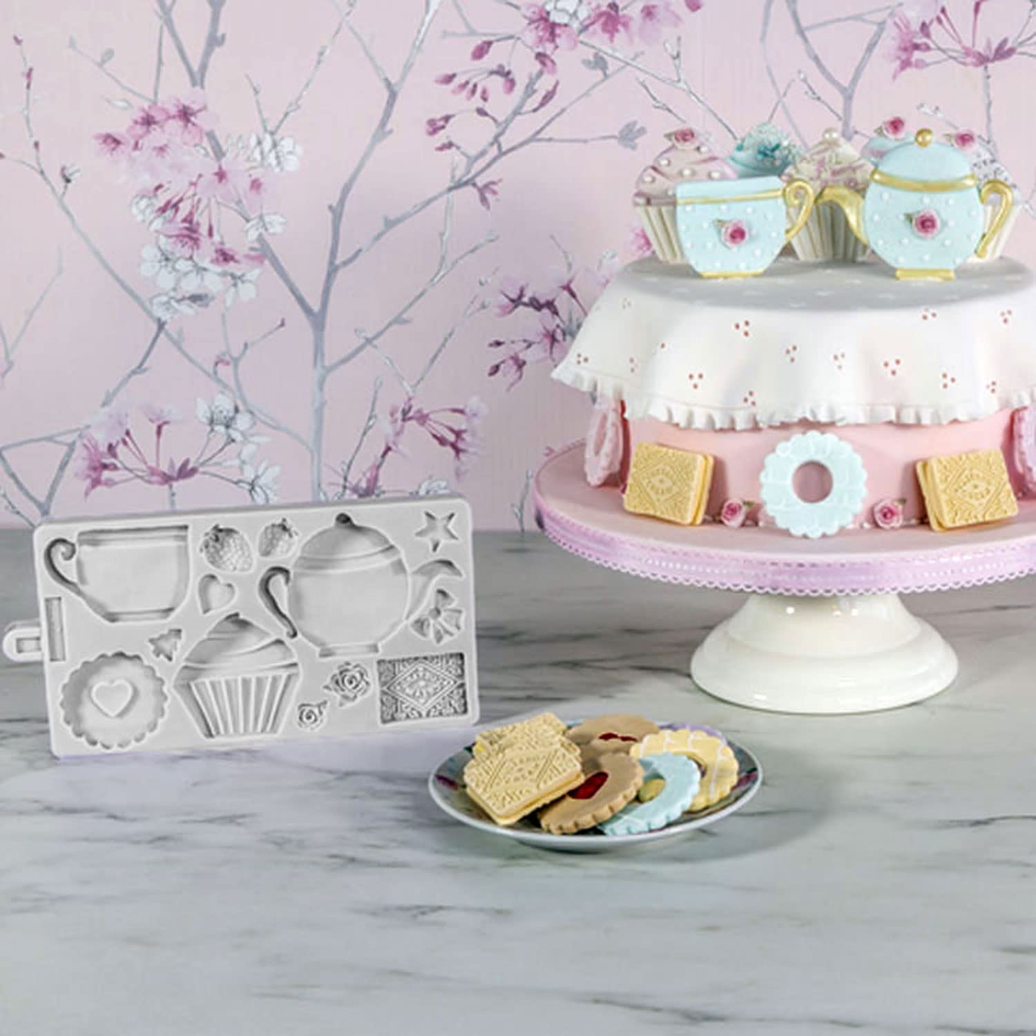 ZHUOJIE Ice Cream, Cookies, Tea Mould Silicone Mold Fondant Cake Decorating Tool Gumpaste Sugarcraft Chocolate Forms Bakeware Tools