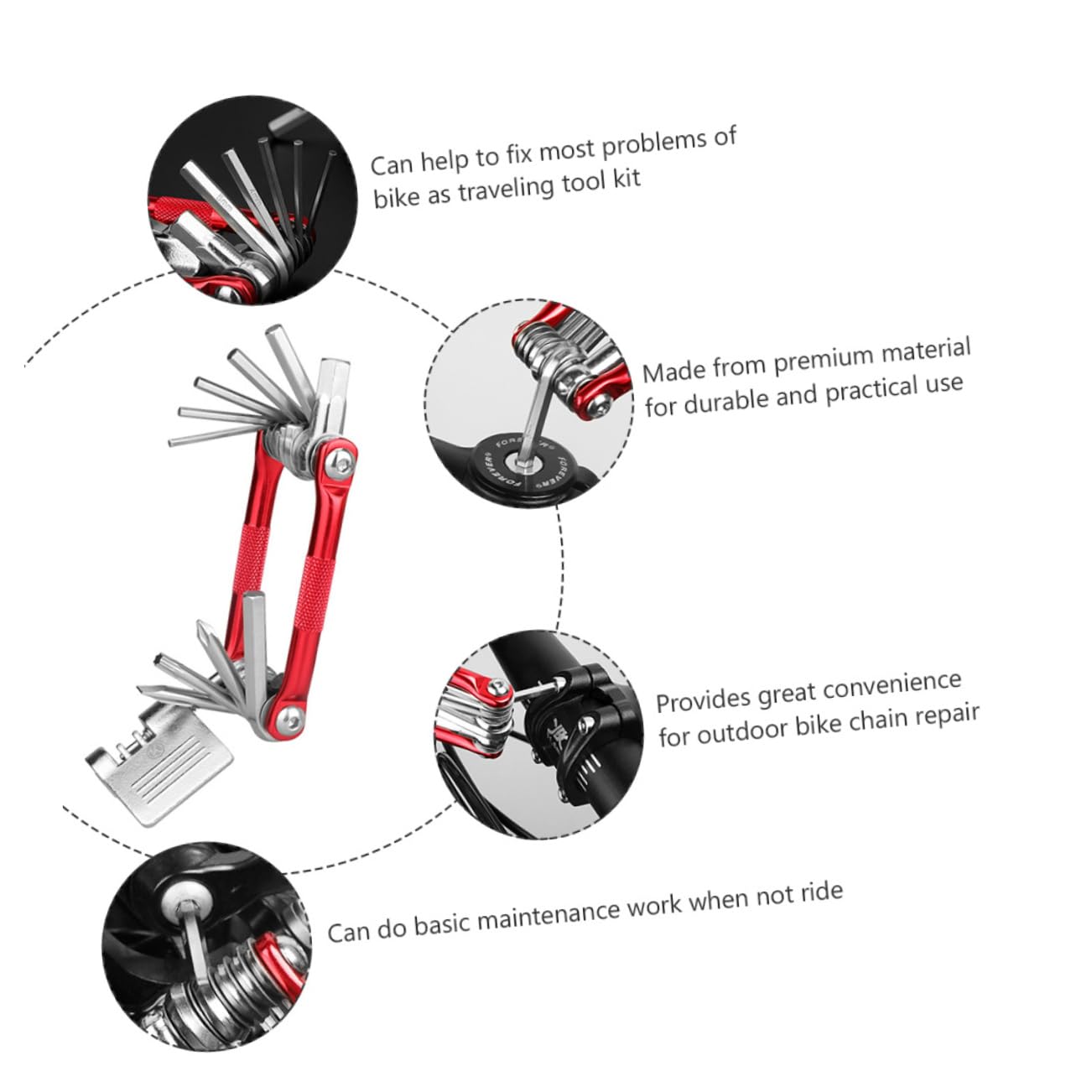 SUPVOX Bicycle Tool Kit Bike Repair Kit Wrench Screwdriver Set Lightweight for Daily Use
