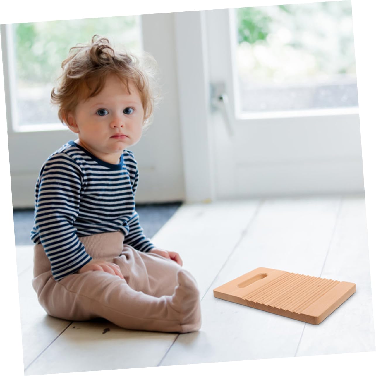 SOESFOUFU 2pcs Beech Washboard Educational Laundry Scrub Board for Learning Self Care Skills Montessori for Independence and Practical Life Skills Development