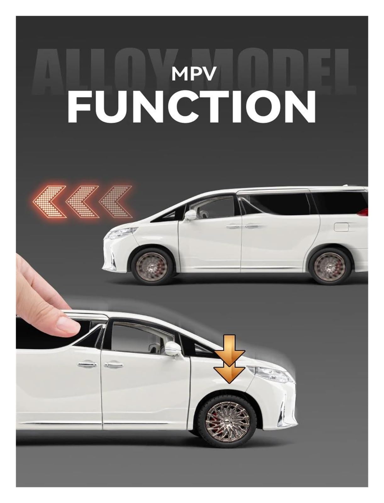 Amazon | ダイキャストカー 1:18 レクサス LM300 MPV 合金製カーモデル