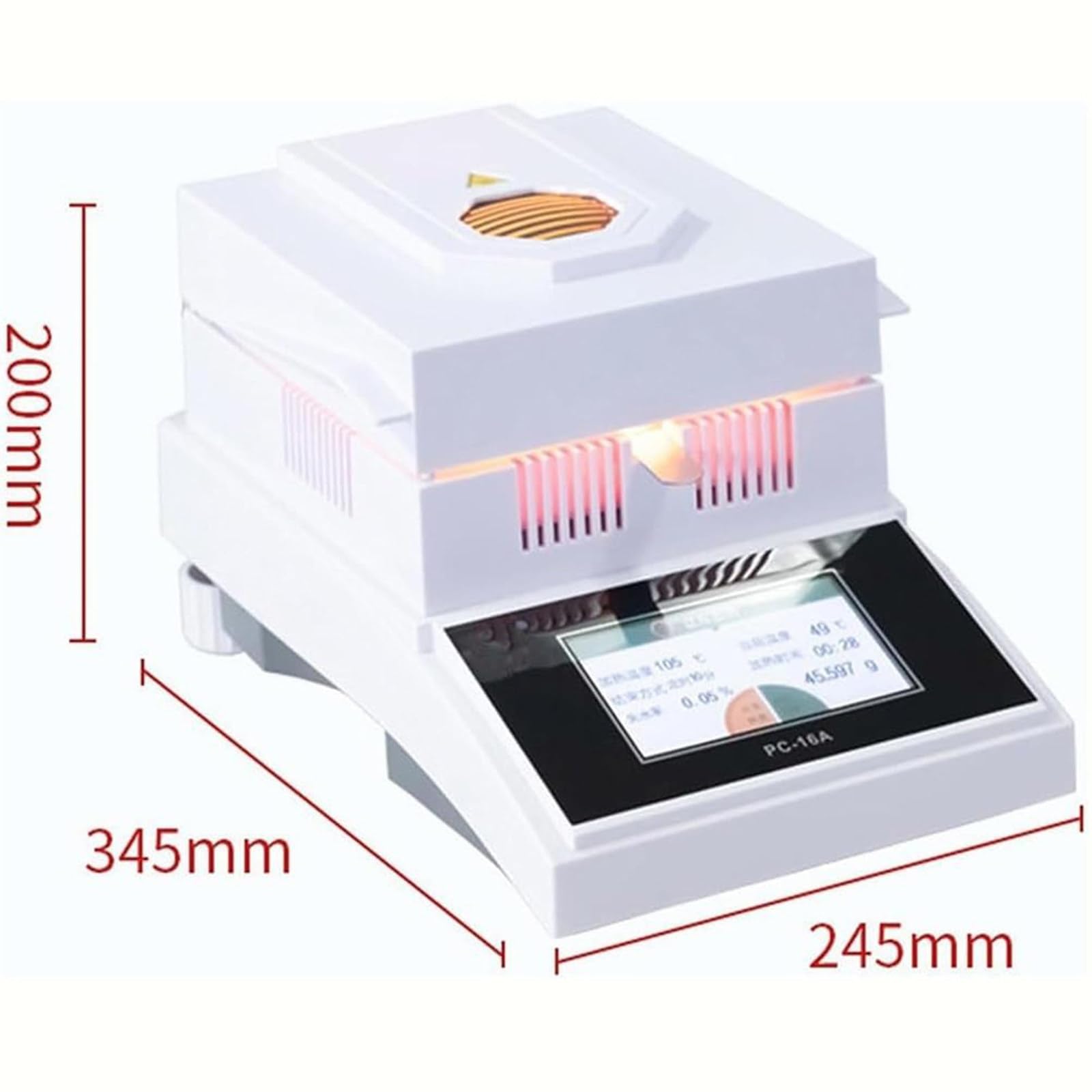 FAXIOAWA Elektronischer Halogen-Feuchtigkeitsanalysator, Temperaturregelung 60–160 ℃, geeignet für Gummi/Tee/Getreide, hochpräziser Feuchtigkeitstester, 100 g/1 mg