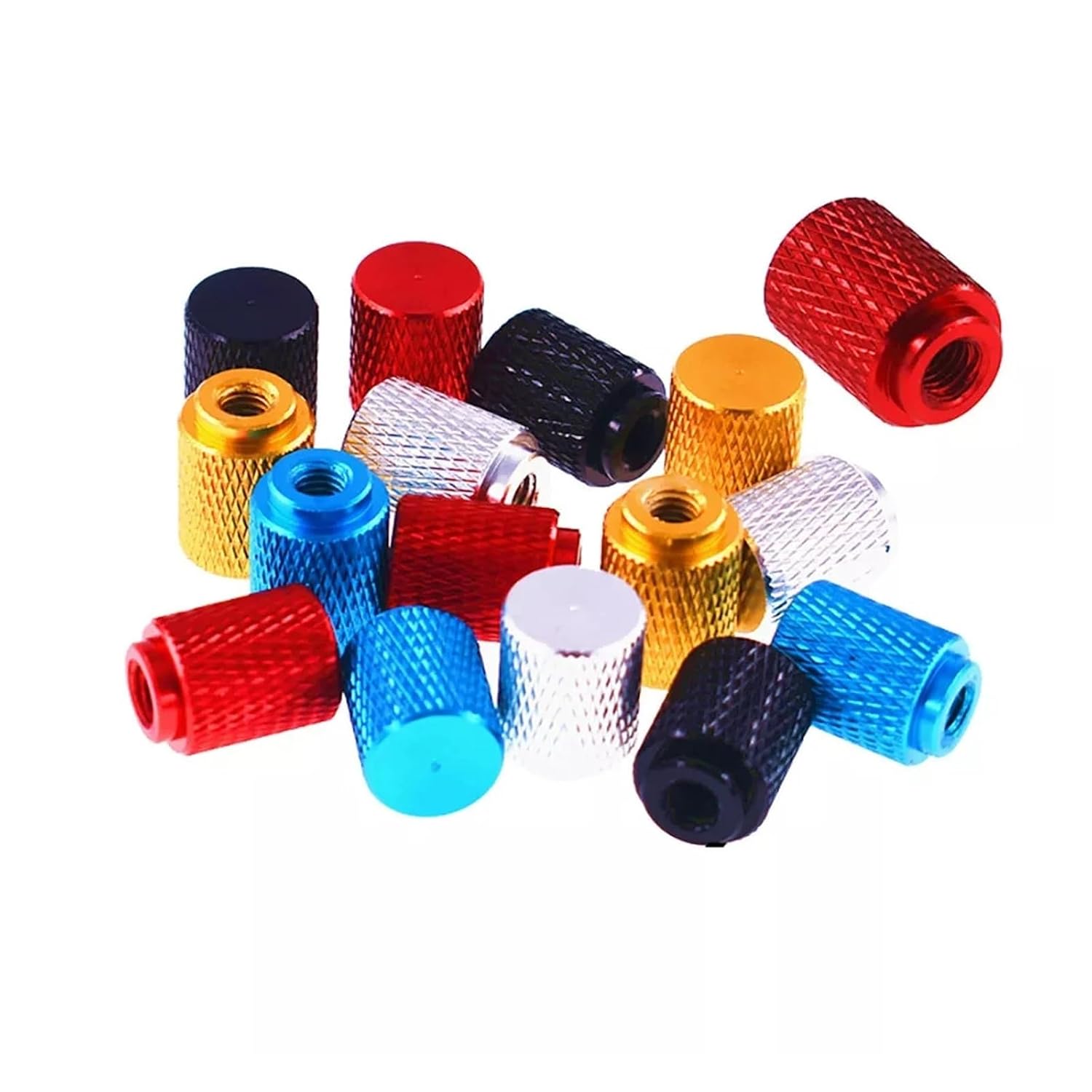 5 PCS M3 M4 M5 M6 Blind Hole Knurled Thumb Nuts Aluminum Alloy Hand Grip Knobs Nut Extended Manual Adjustment Nut(Silver,M5)