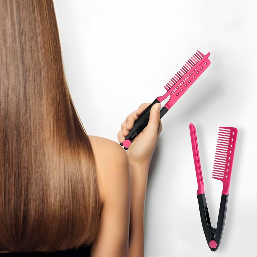 Transformacion Manuel V Tipi Keratin Saç Düzleştirici – Isısız, Taraklı Saç Maşası Pratik ve Taşınabilir 722360