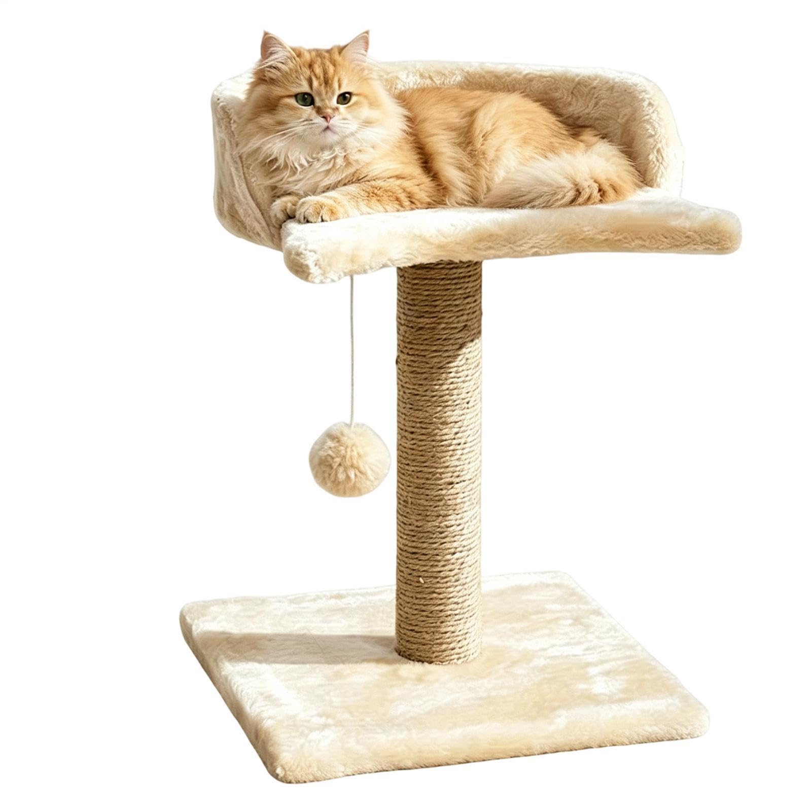 Poste para gato de enriquecimiento con suelo estable contra el aburrimiento
