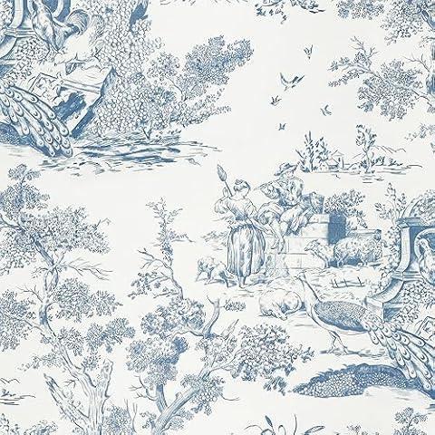 Yomshi Blue and White Self Adhesive Wallpaper Cover