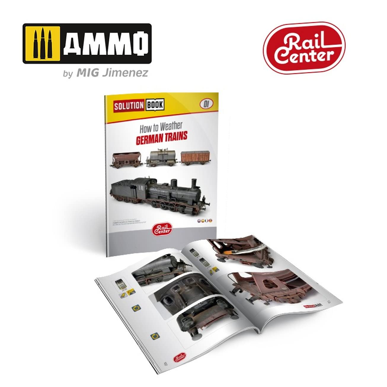 AMMO MIG ドイツ列車のウェザリング ソリューションボックス01 Amazon | AMMO of MIG Jiminez アモ レイルセンター ソリューション