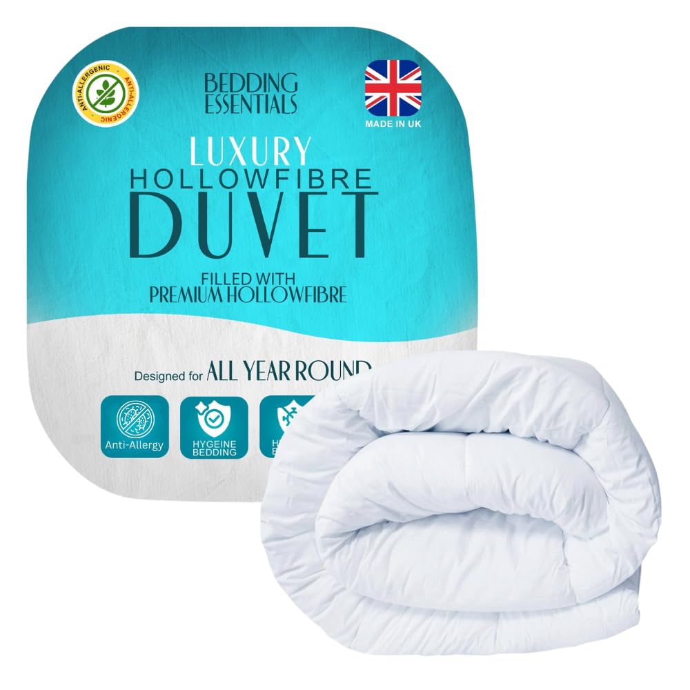 Luxury Hollowfibre Duvet Quilt | Anti Allergy All Season Tog Options | Soft Washable Duvet for Single Duvet, Double & King Size | Anti Allergy Duvets Hollowfibre Filling | Super King, 4.5 Tog