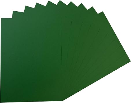 Pack of 50 A5 Dark Green Coloured Card 160gsm Sheets