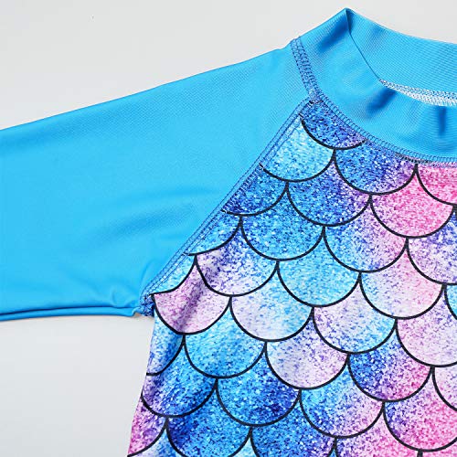 Image of QPANCY Girls Rash Guard Swimwear Swimsuit Bathing Suits UPF 50+ Sun Protection