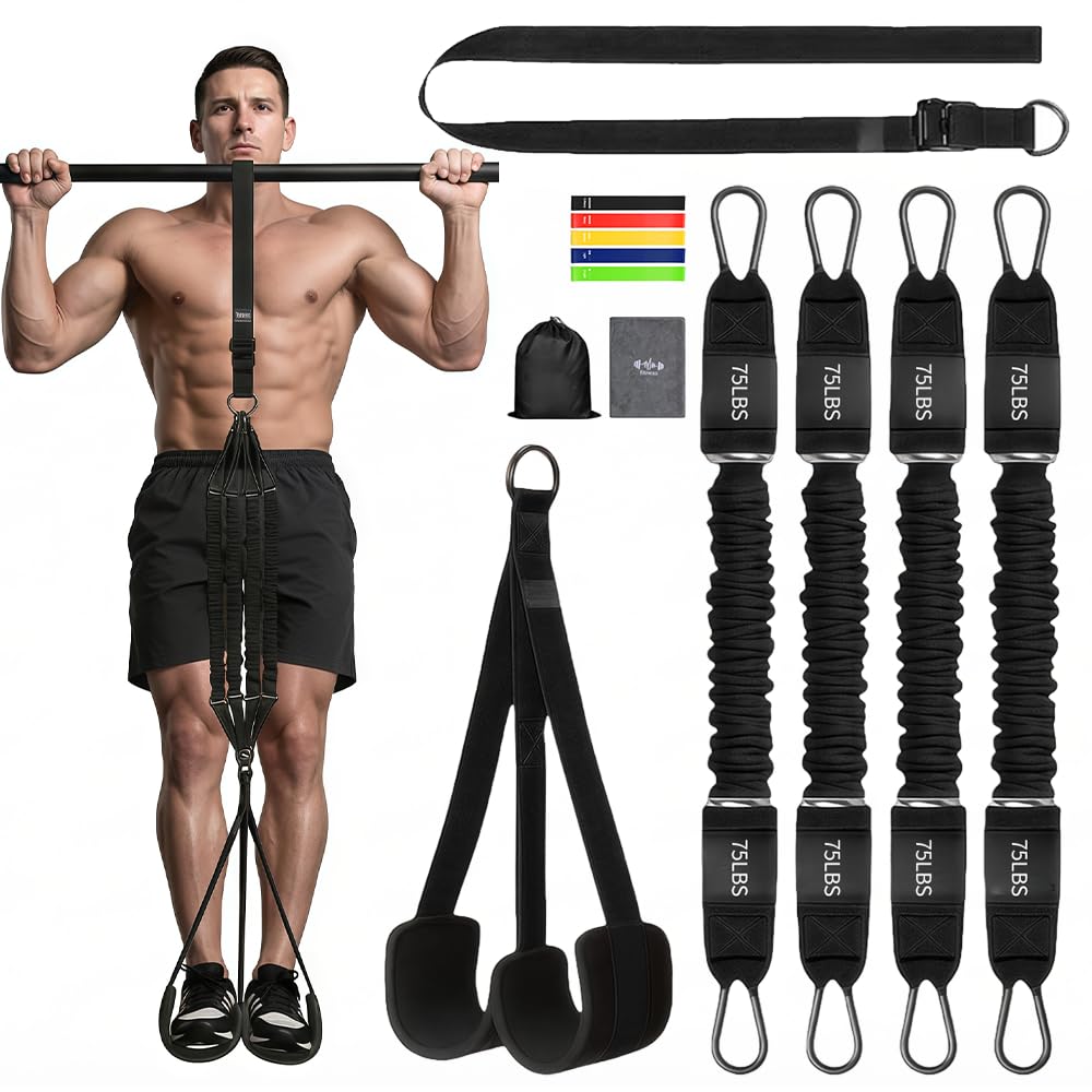 Pull Up Assistance Bands Heavy Duty Resistance Bands for Pull Up Bar 75-300lbs Adjustable Assist Bands with 5