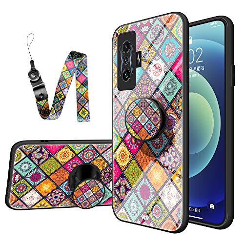 Reptåligt glasfodral med snodd & fäste för Xiaomi Redmi K50/G