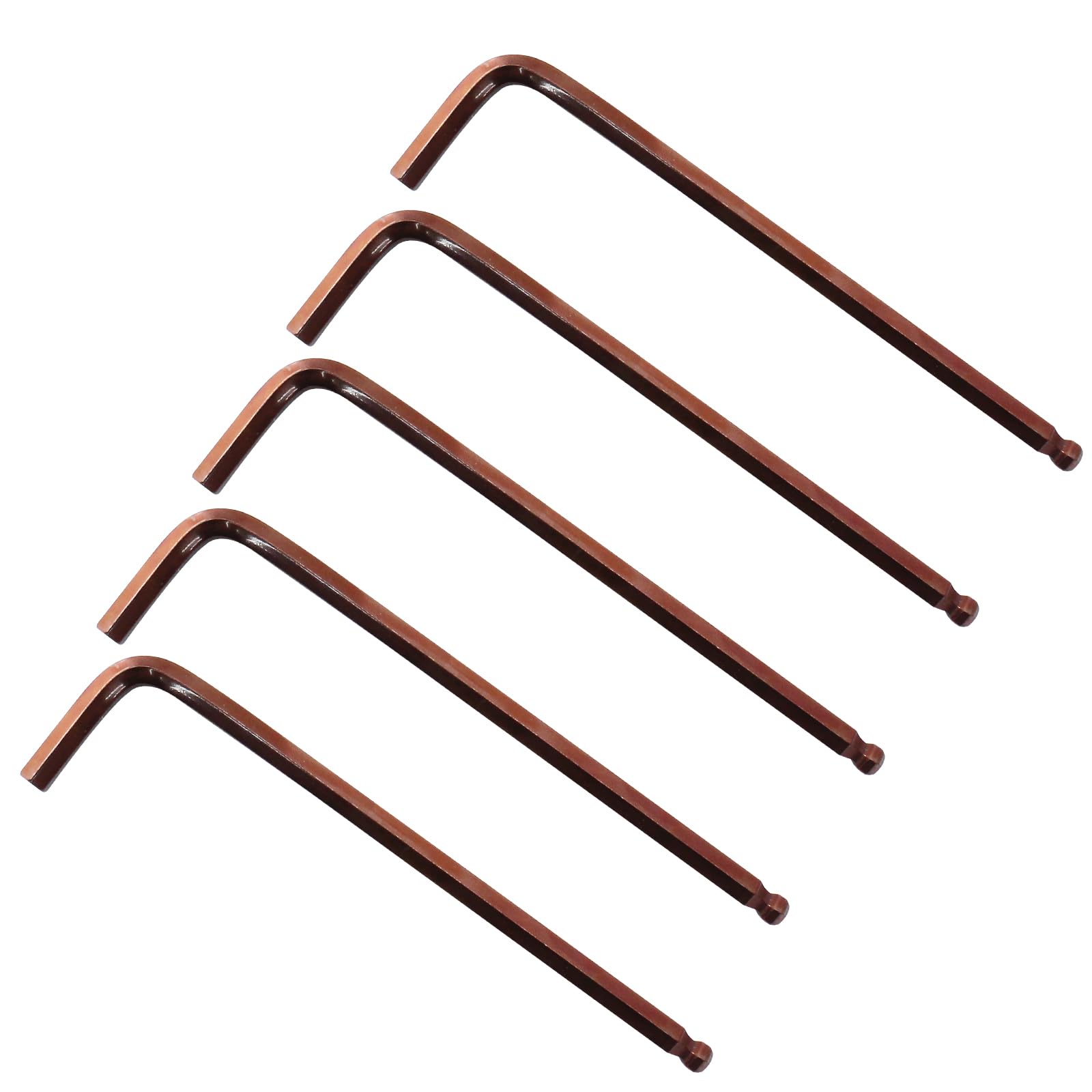 Bivethoi Llave hexagonal de 6 mm, en forma de L, extremo de bola, llave Allen en forma de L, brazo extralargo, herramienta de reparación de acero S2