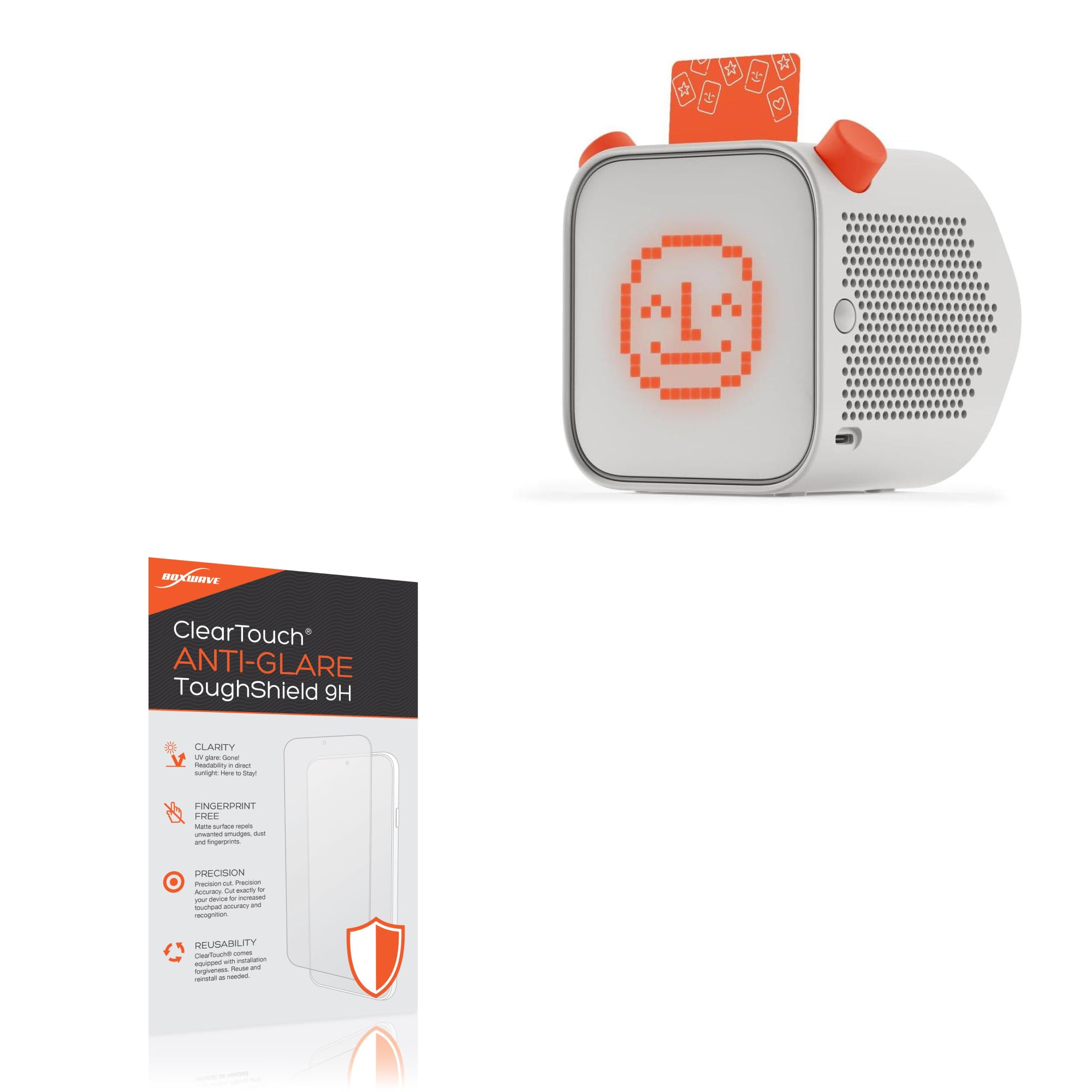 BoxWave Screen Protector Compatible with Yoto Player (3rd Gen) - ClearTouch Anti-Glare ToughShield 9H (2-Pack), Anti-Glare 9H Tough Flexible Film Screen Protector