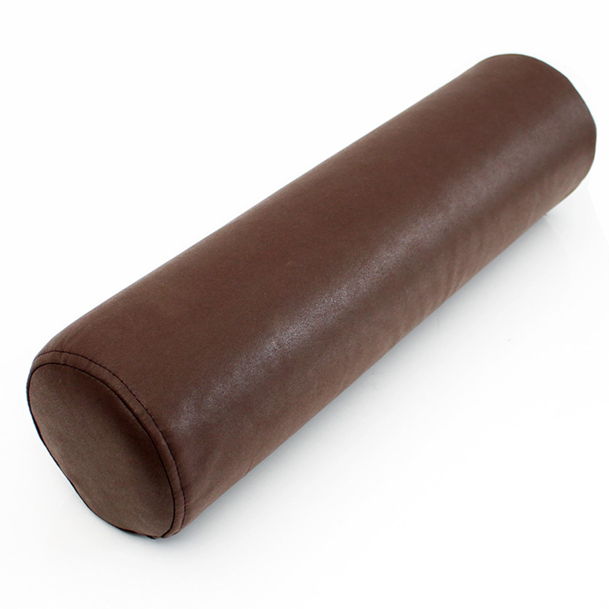 XXIUDEE Waterproof Soft Round Roll Waist Cushions, Long Armrest Bolster Pillow Detachable Sofa Cushions Arm Lumbar Support Pillows Headboard Pillow for Couch Car Bed (60 * 15cm,Brown)