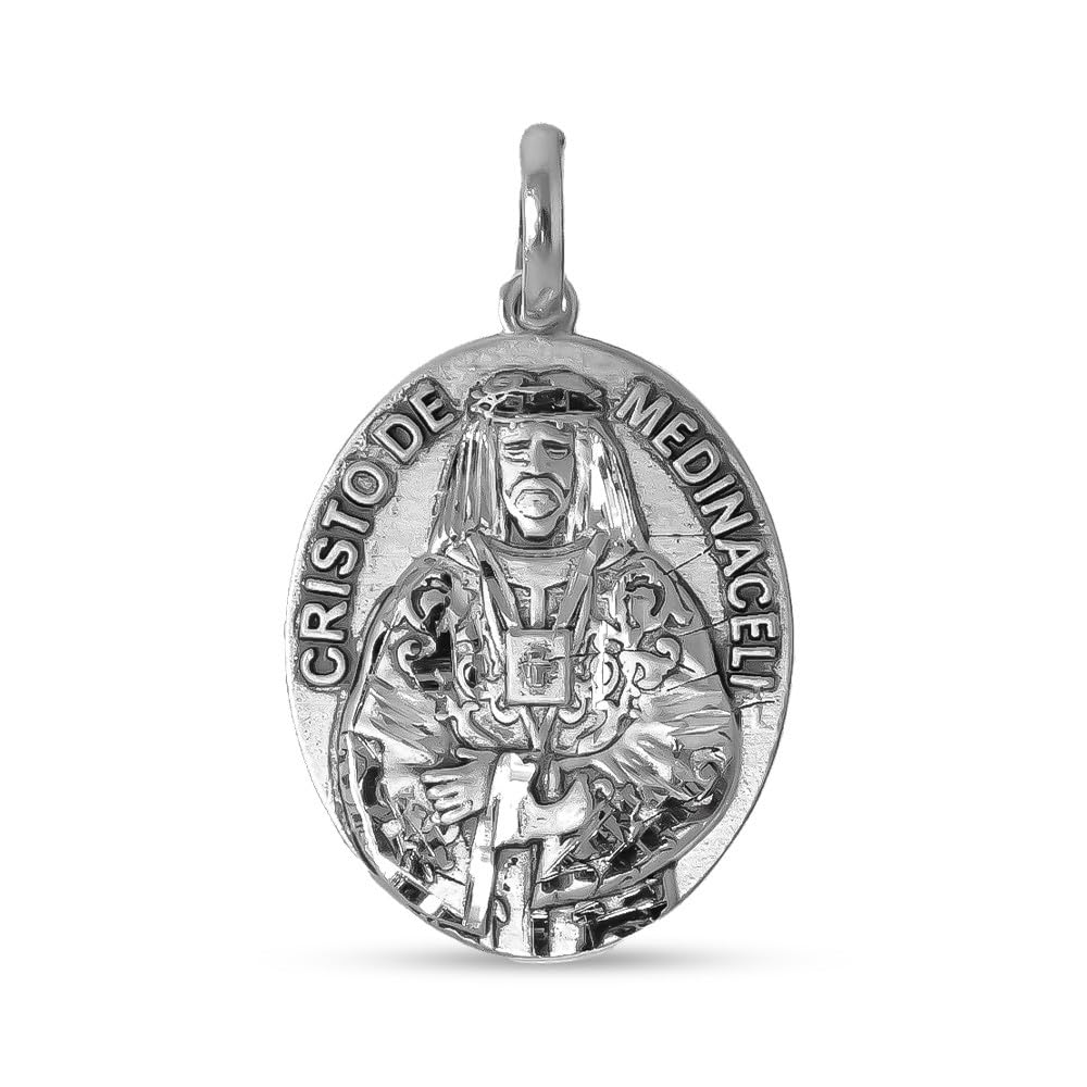 Christus von Medinaceli Medaille aus massivem Sterlingsilber, 925 m, 24 mm. Gravur im Preis inbegriffen – Anpassbar – GRAVUR IM PREIS INBEGRIFFEN