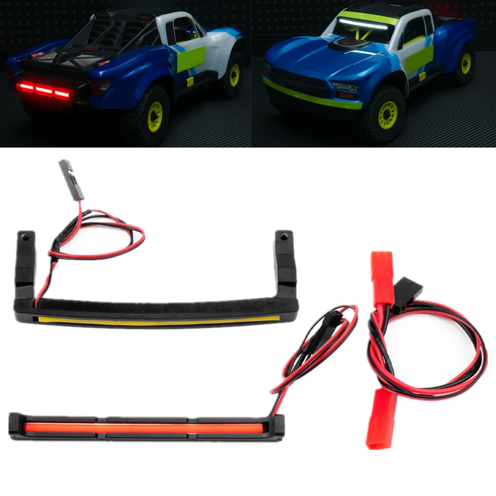 BRKRC RC Lights Lamp Kits Front Headlights & Rear Taillight for ARRMA 1/14 Mojave GROM RC Car Upgrade Parts