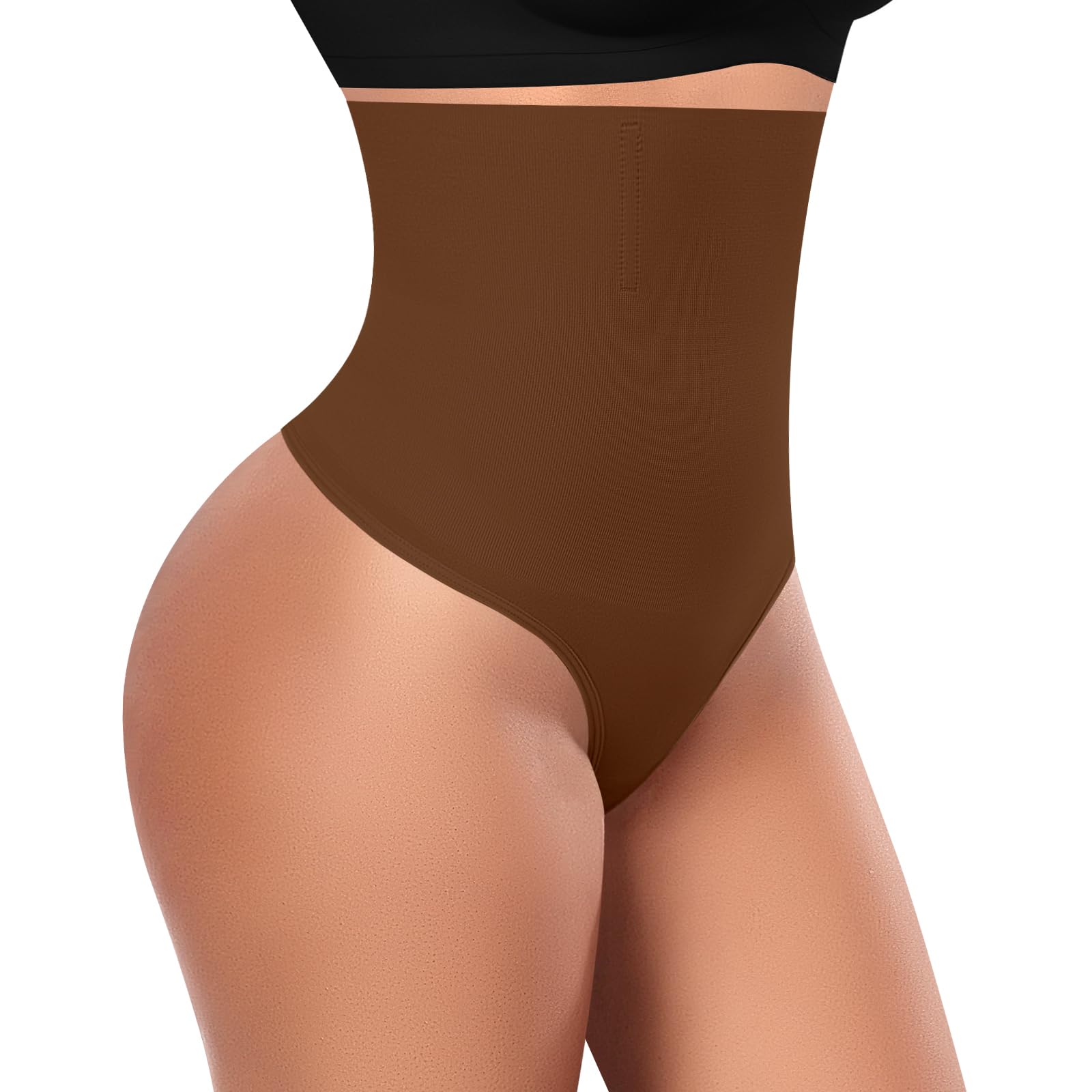 Werena Tummy Control Thong Shapewear for Women High Waisted Body Shaper Panties Shaping Thong Girdle Underwear