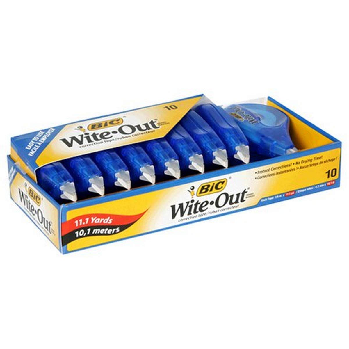 BIC Korrekturband, Weiß, 10 Bänder, 3 Packungen mit je 10 Stück