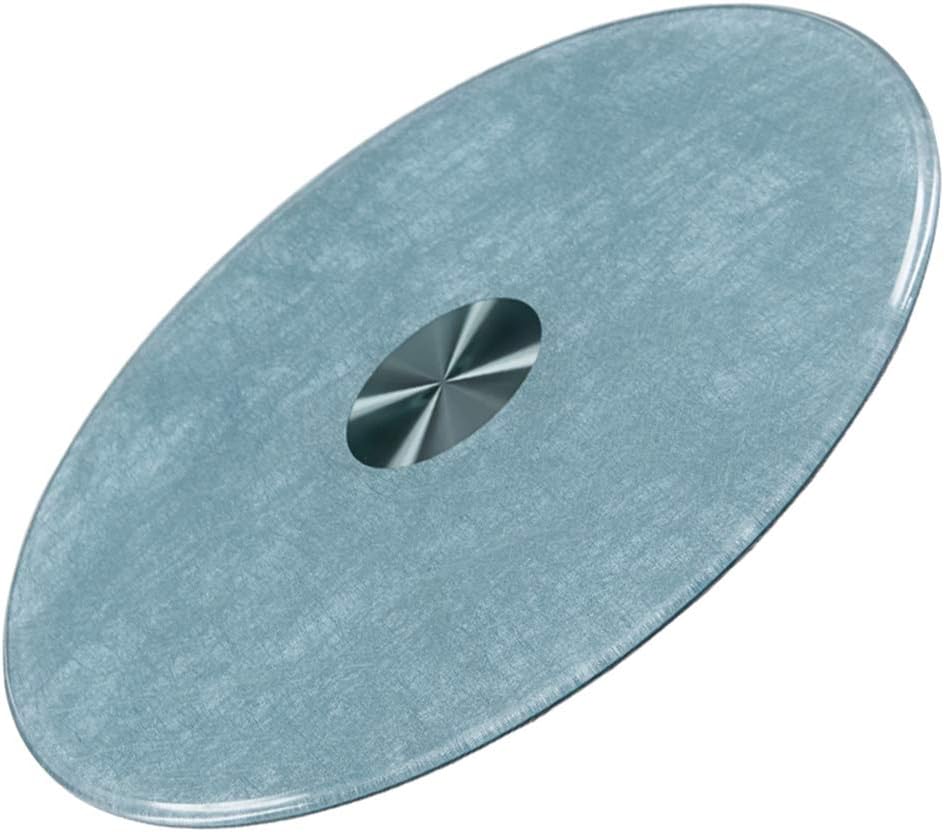 JWW Ø60cm(24 Inch) Lazy Susan Turntable Tray Dining Table Rotating Serving Plate Large Tempered Glass Turntable Rotating Tray