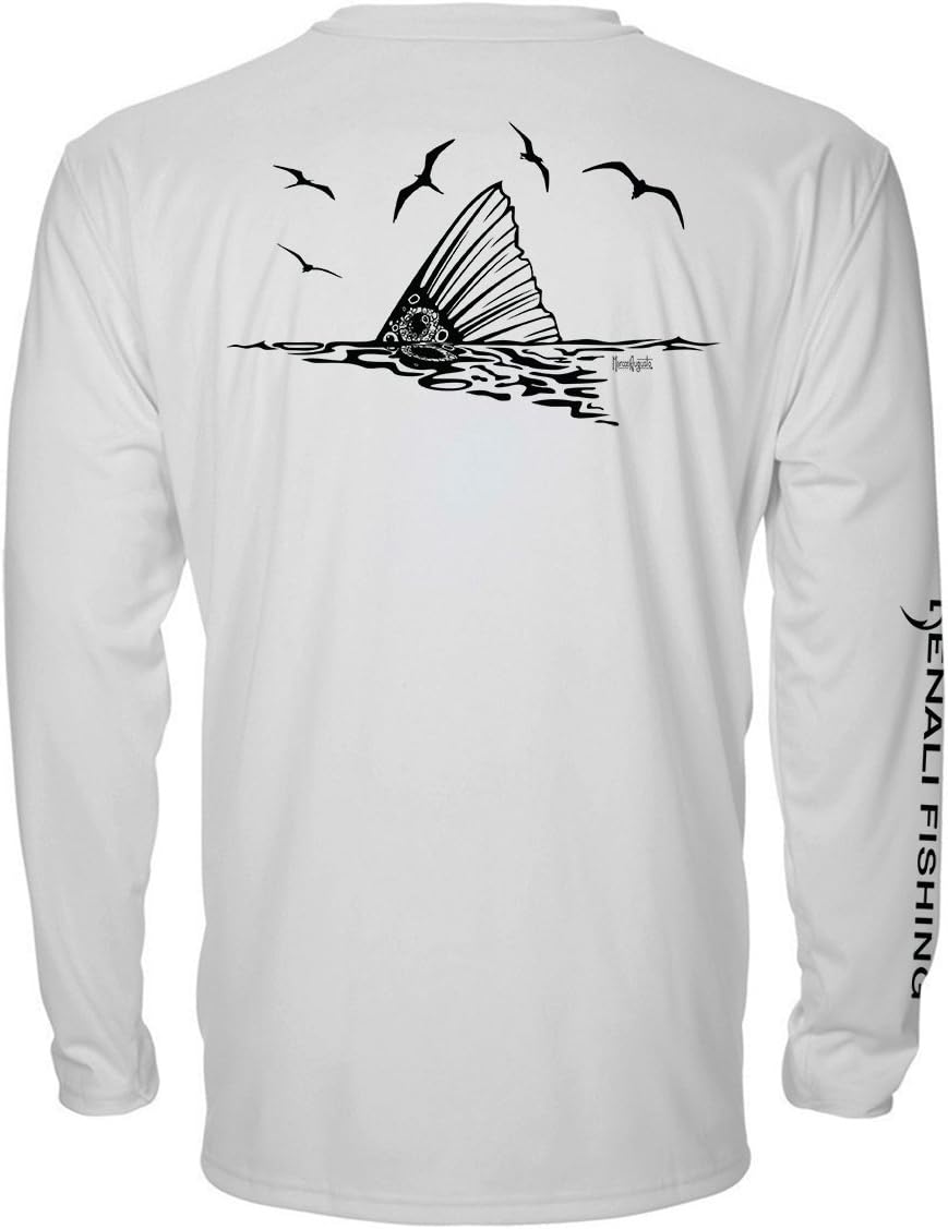Denali Men's Fishing Tournament Redfish Teaser UPF 50+ Long Sleeve T-Shirt, UV Protection, Signature Logo Fisherman's Shirt