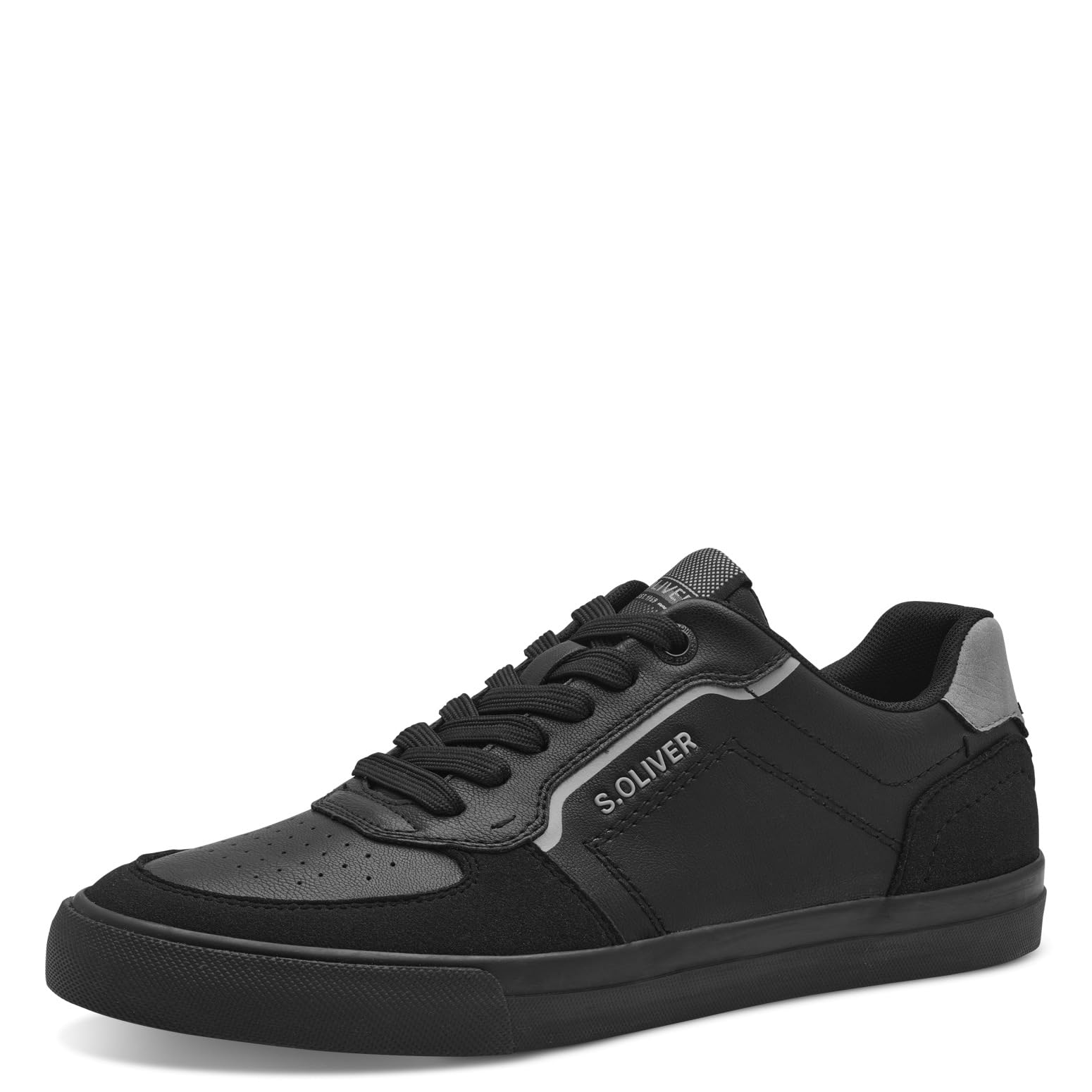 s.Oliver Men's Low 5-13612-44 Trainers, Black, 41 EU, Black, 7 UK