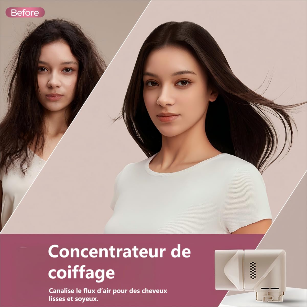 AirEdge A3 Brosse Soufflante 5-en-1 avec Boucleur à Cheveux Automatique Coanda, Moteur 1500W – Lisseur, Volumateur, Séchage Rapide, Ionique Anti-Frisottis – Pour Cheveux Longs, Fins ou Épais