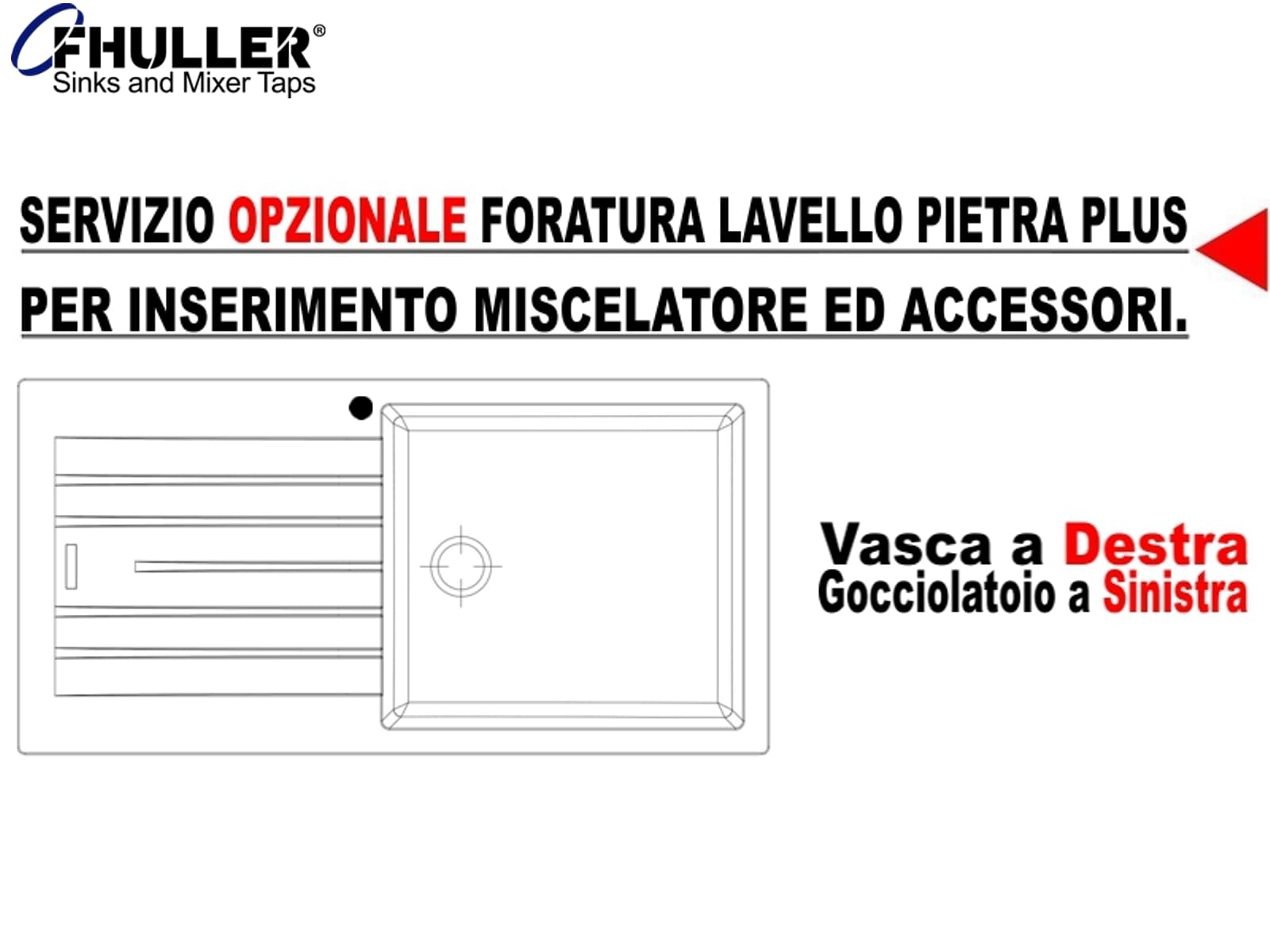Lavello da Incasso PTPL861GO, 86x50 cm, 1 Vasca con Gocciolatoio, Granito Avena