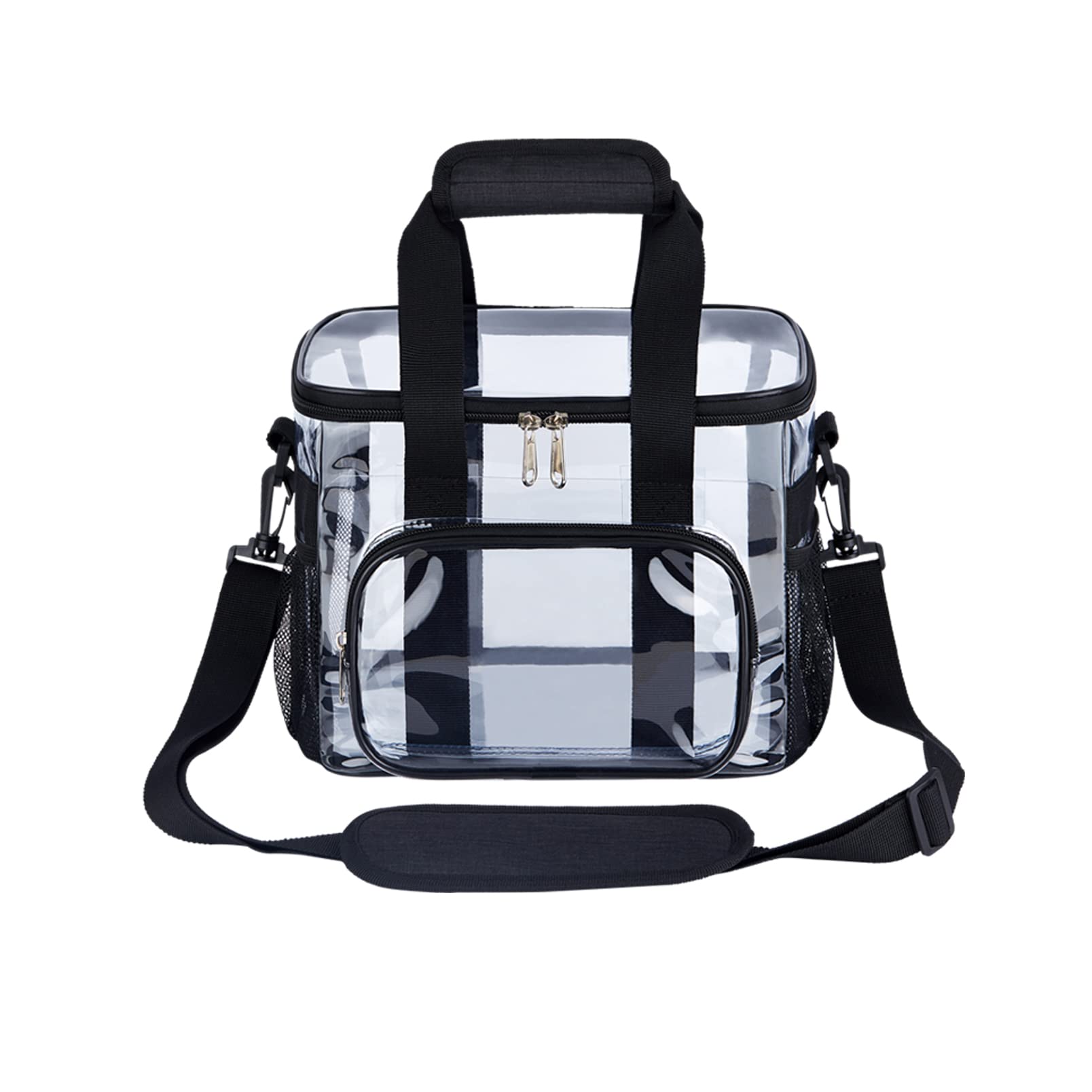 Przezroczysta torba na lunch, zatwierdzona przez stadion, przezroczysta torebka crossbody, łatwa do czyszczenia i wodoodporna torba na ramię, idealna dla mężczyzn, kobiet
