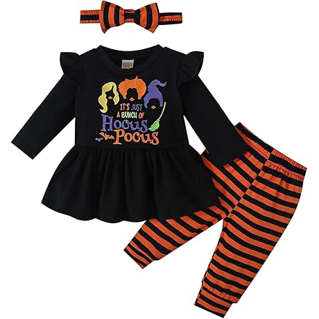 Noubeau Baby Girl's 1st Halloween Pumpkin Print Onesie