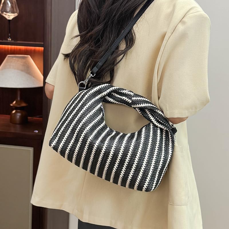 Straw Shoulder Bag for Women Dumpling Handbag Shoulder Crossbody Bags for Summer Holidays Travel Beach2