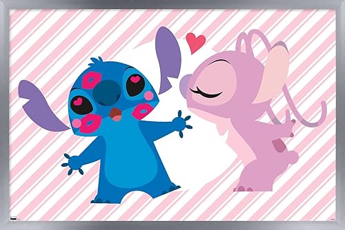 Trends International Disney Lilo and Stitch - Póster de pared de ángel y puntada