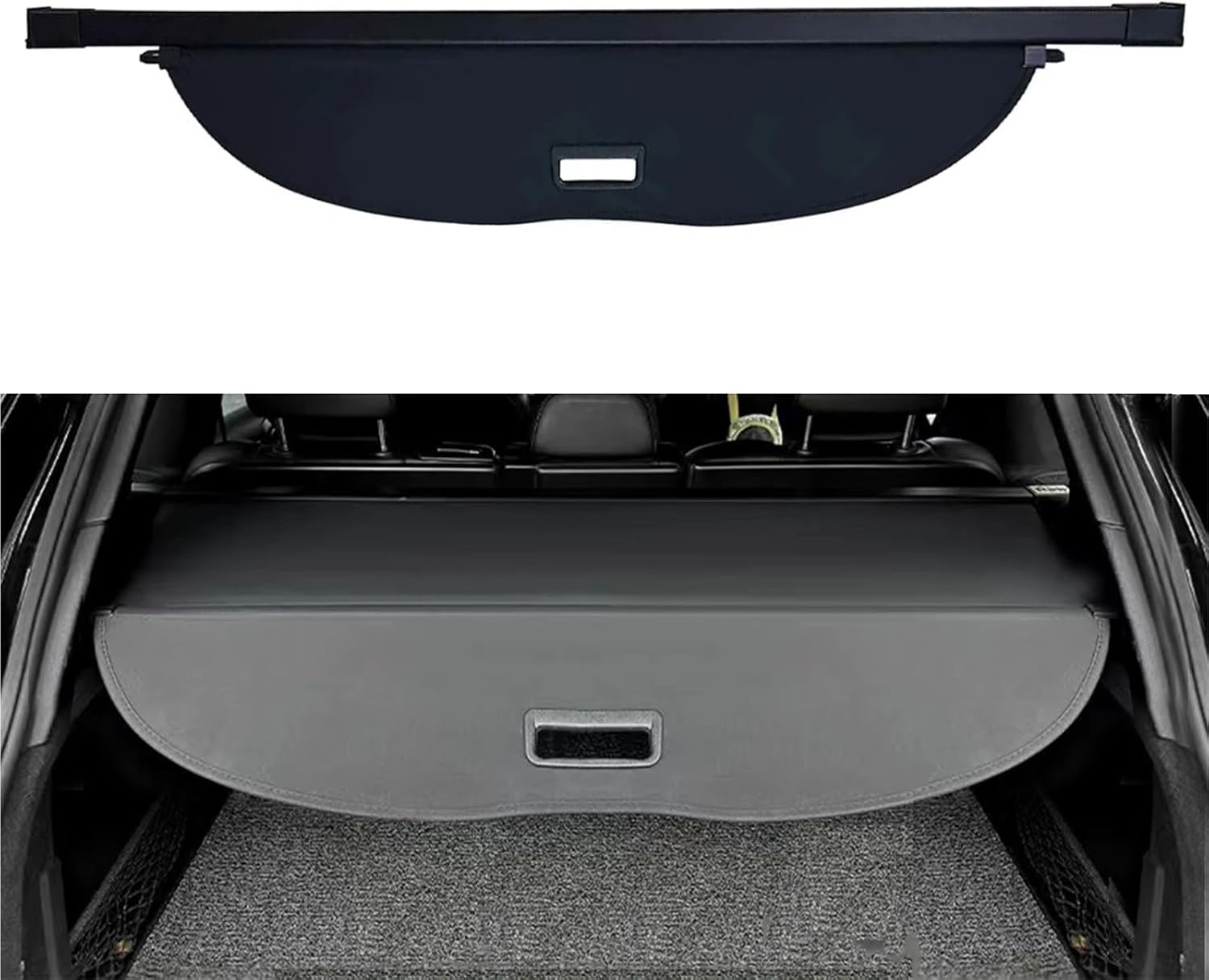 Laderaumabdeckung Kofferraum Passend für Porsche Cayenne 2011-2018, Einziehbarer Vorhang Kofferraumabdeckung Frachtabdeckungen Aufbewahrung