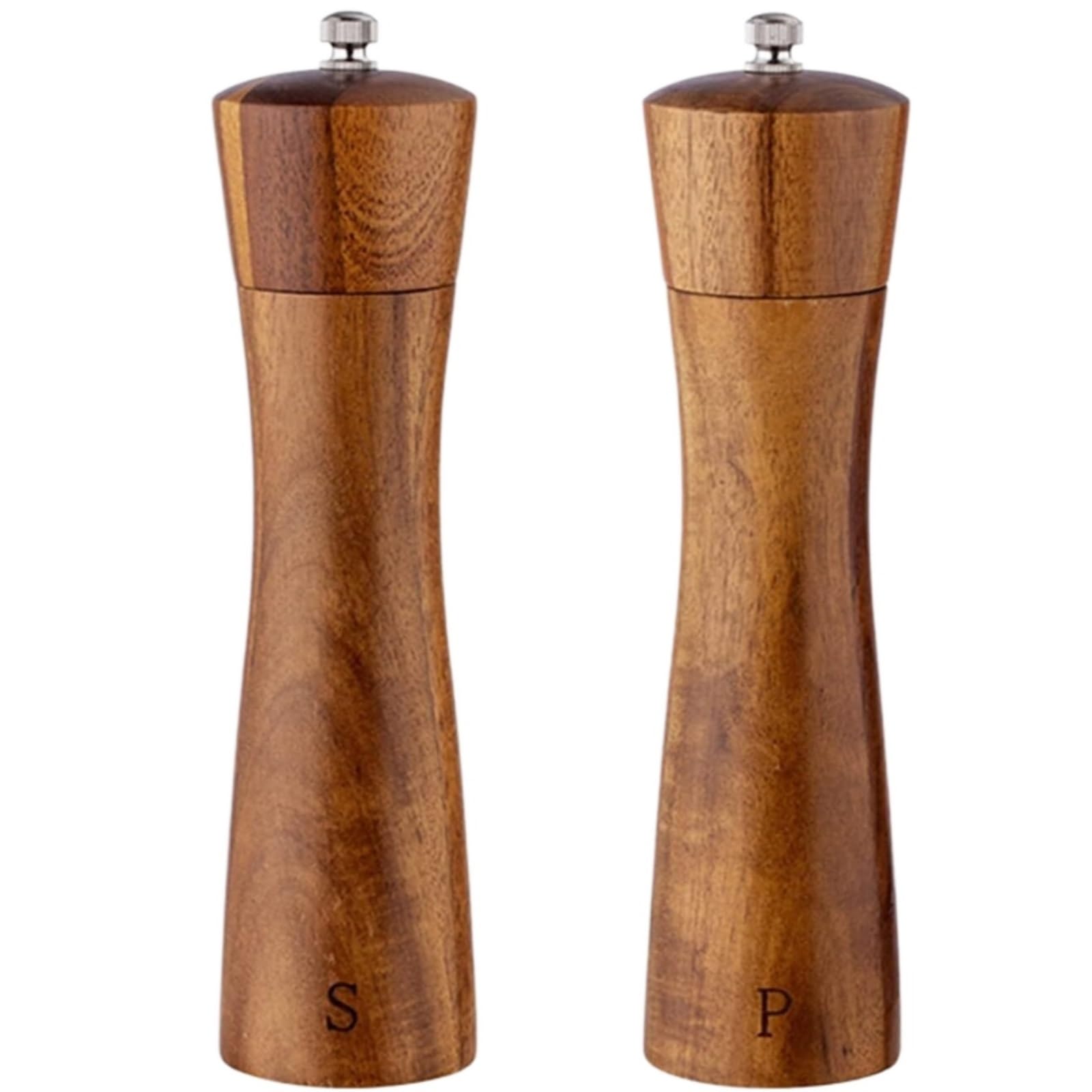 Molinillo Pimienta Molinillo de pimienta Manual de madera de Acacia, molinillo de salero para barbacoa, herramienta de cocina Molinillo Sal