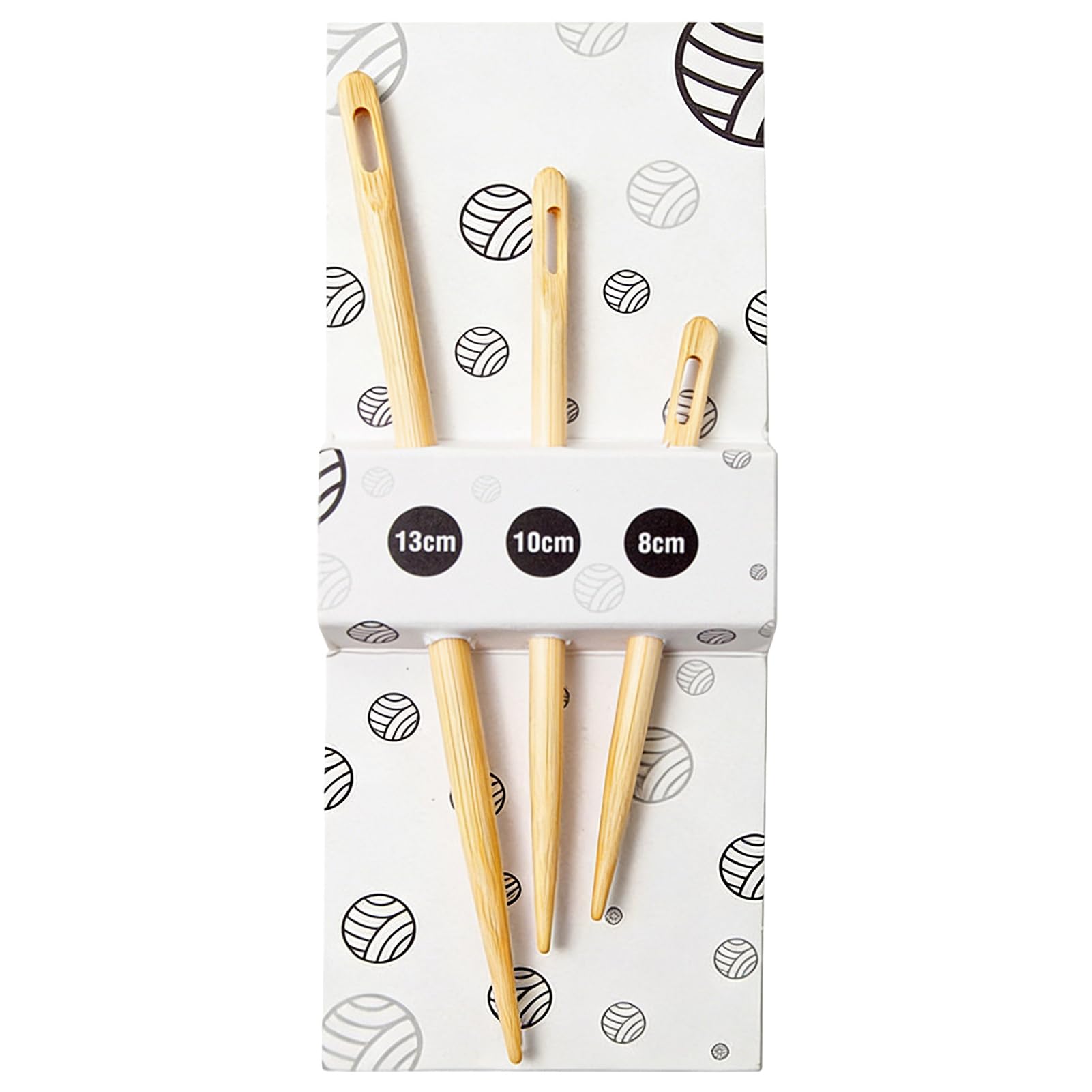 letsinstyle 3Pcs Wooden Nalbinding Needle, Big Eye Weaving Crochet Needles, Hand Loom Stick Tapestry Sewing Making Tools for Weaving Knitting and Crochet