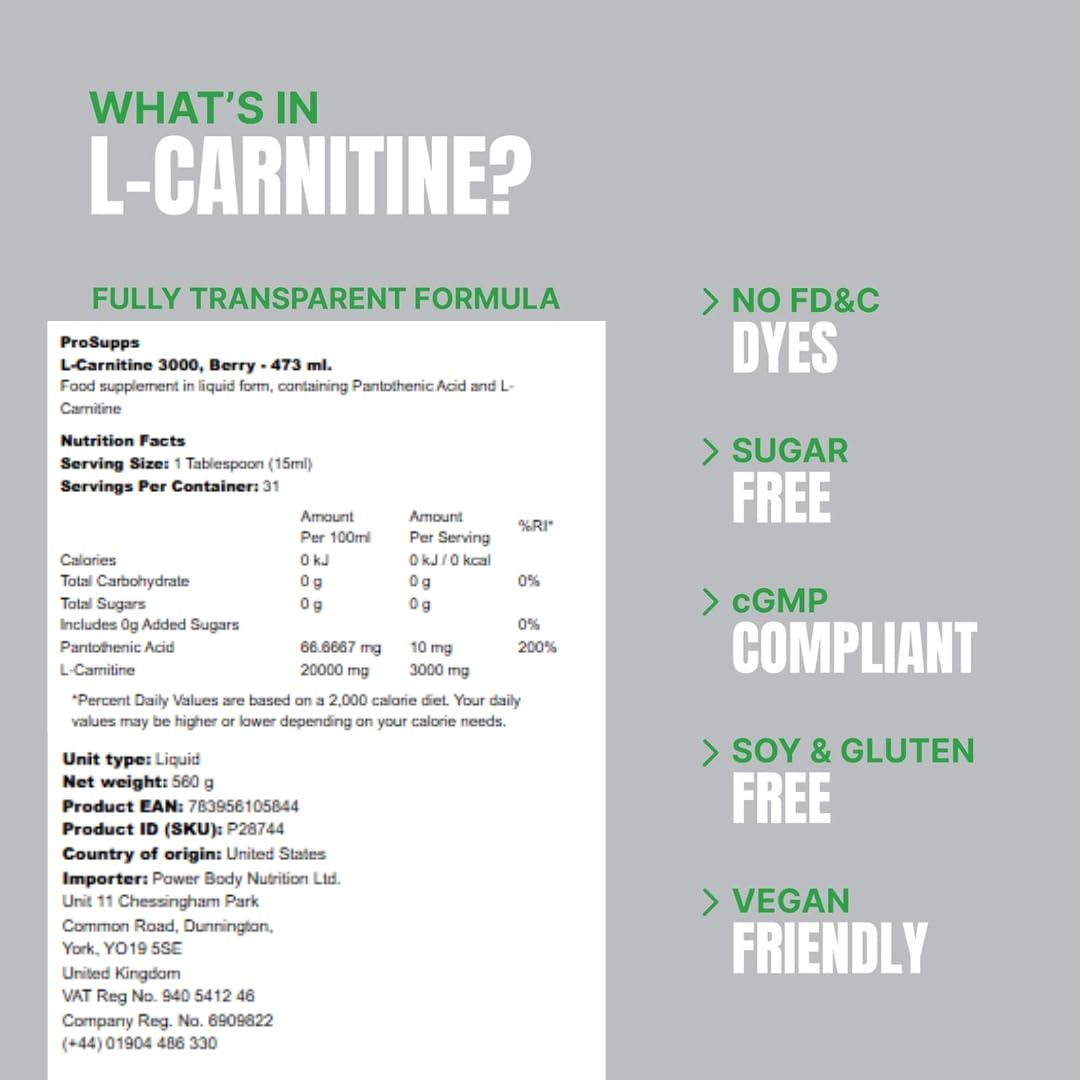l carnitine libido reddit Pro Sup L-Carnitine 3000 Stimulant Free Liquid Shots for Men and Women
