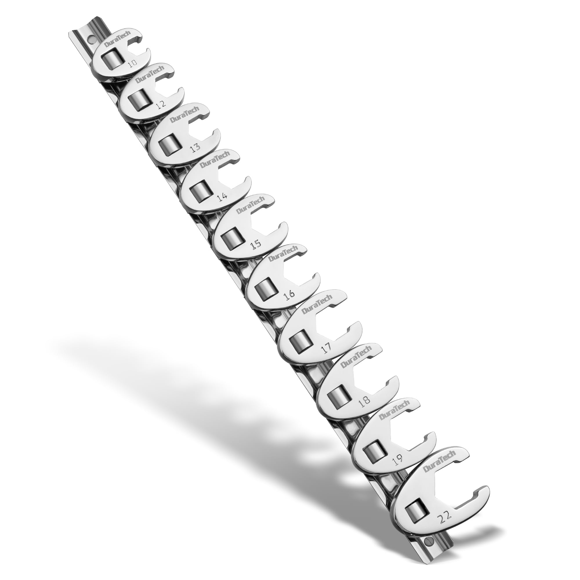 Clés à écrou évasé 3/8 DURATECH en acier premium de 10 à 22 mm avec support de rangement