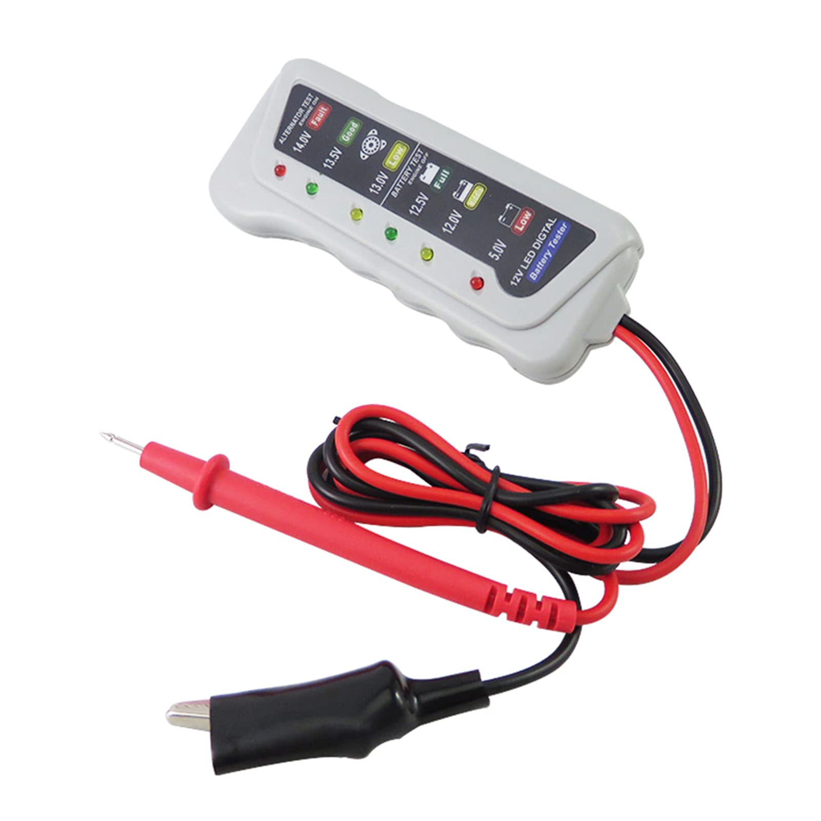 KalttoyBattery Tester, Electrical System Check Diagnostic Tool 6V 12V LED Car Cranking Charging Circuit Detector- Automotive Alternator Tester