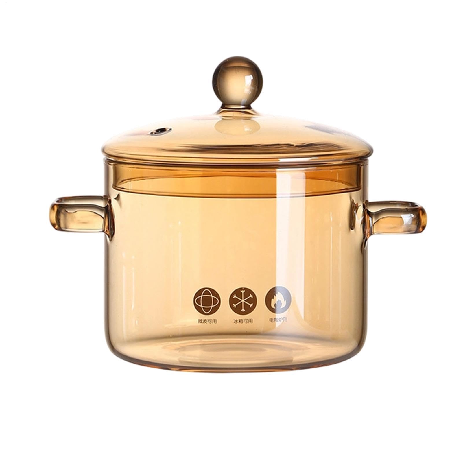 Casserole en verre transparent avec couvercle pour cuisson saine à la maison