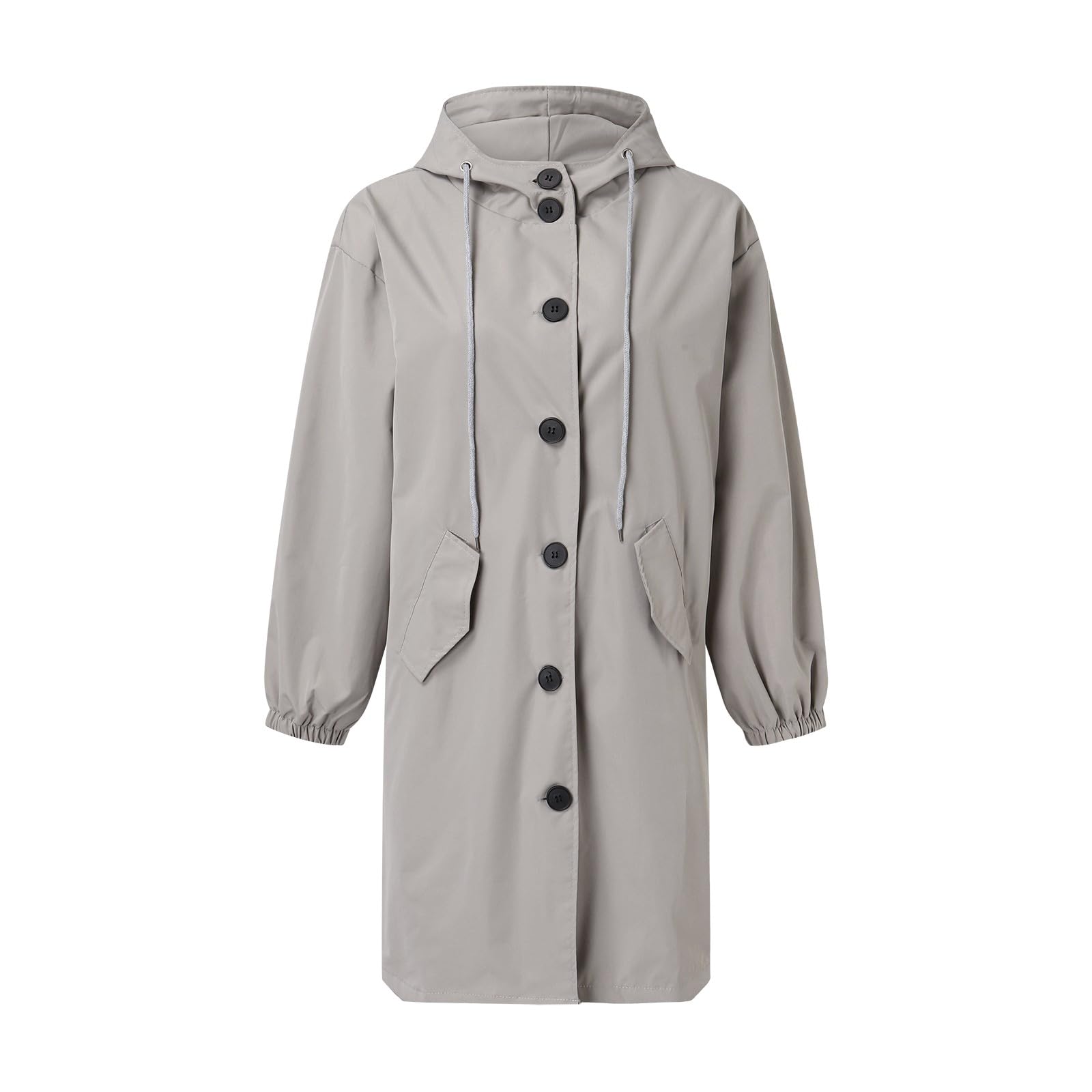 Generisch Giacca a vento con cappuccio da donna, elegante cappotto per il tempo libero con stile selvaggio, abbigliamento esterno perfetto per le giornate fredde