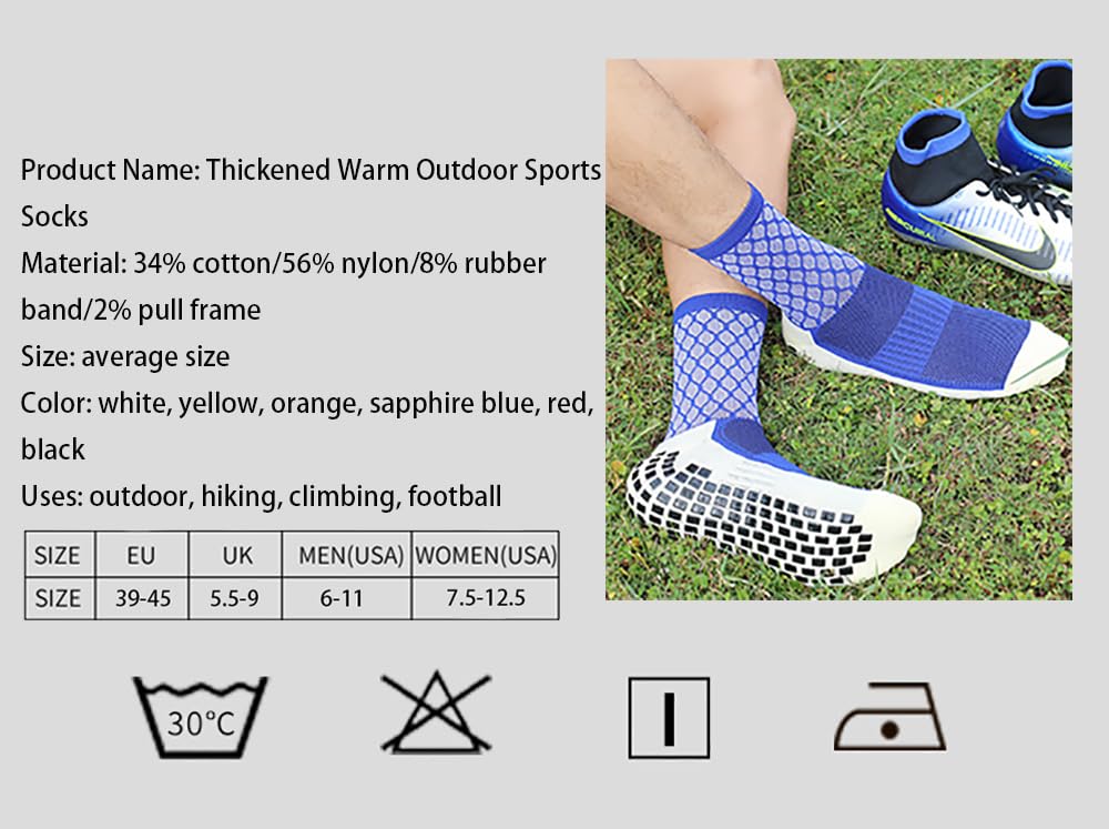 DAISHA 3 Pair Anti Slip Ankle Grips Athletic Socks with Silicone Pads for Soccer,Football,Basketball,Hockey,Yoga.