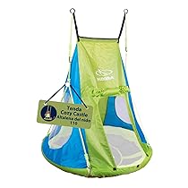 HUDORA Cosy Castle – Copertura per tenda HUDORA Nest Swing 110, 120 pollici limone – Tenda a dondolo in poliestere per uso interno ed esterno – Baldacchino altalena per bambini e adulti