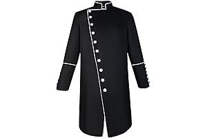 Men's Cassock Choir Short Cassock Minister Robe Clergy Pulpit Liturgical Church Top Coat